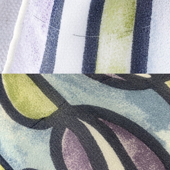 Vintage Silk Oblong Purple Stained Glass Scarf - Picture 5 of 5